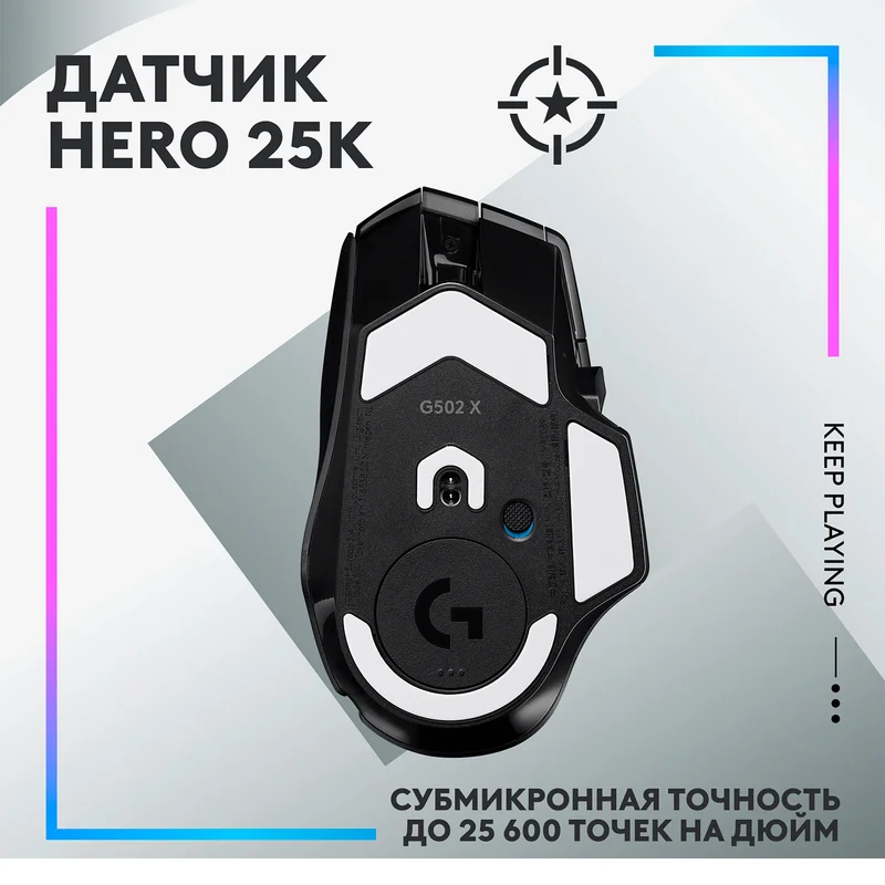 Игровая мышь беспроводная Logitech G502 X PLUS, Black (910-006162) 5