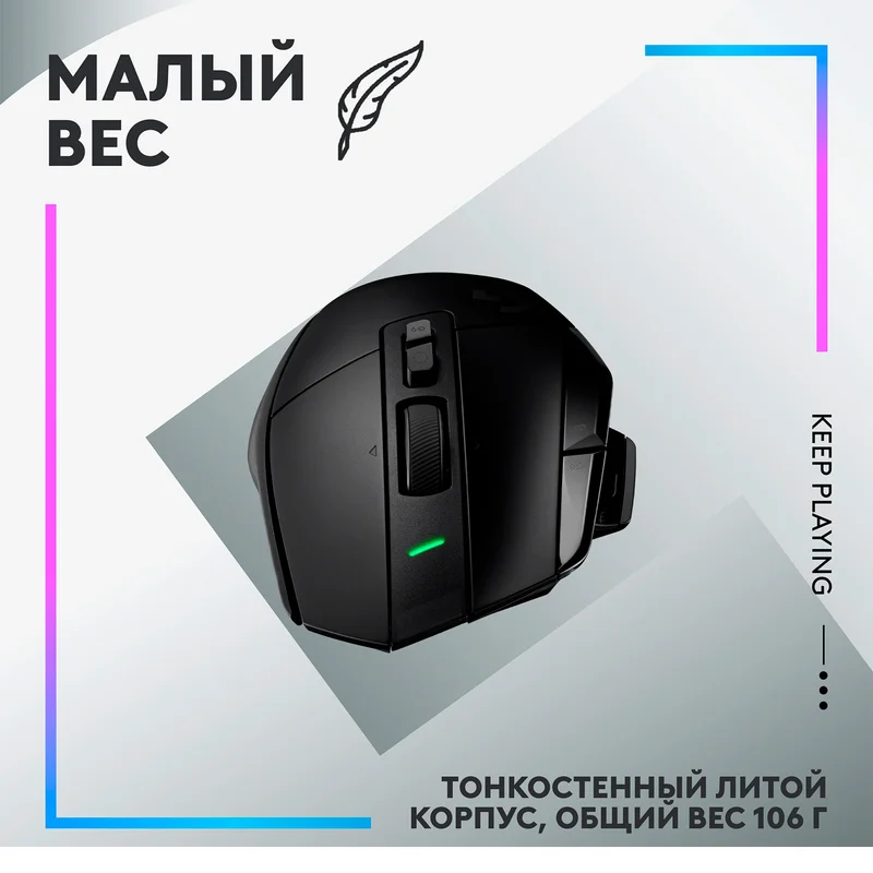 Игровая мышь беспроводная Logitech G502 X PLUS, Black (910-006162) 9