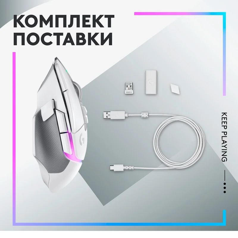 Игровая мышь беспроводная Logitech G502 X PLUS, White (910-006171) 10