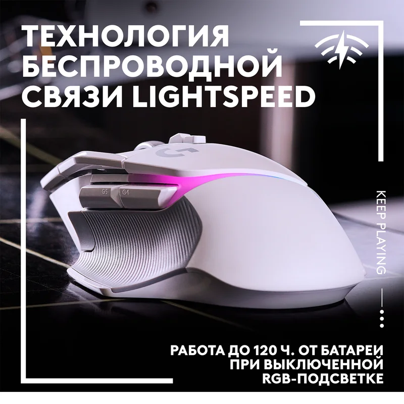 Игровая мышь беспроводная Logitech G502 X PLUS, White (910-006171) 4