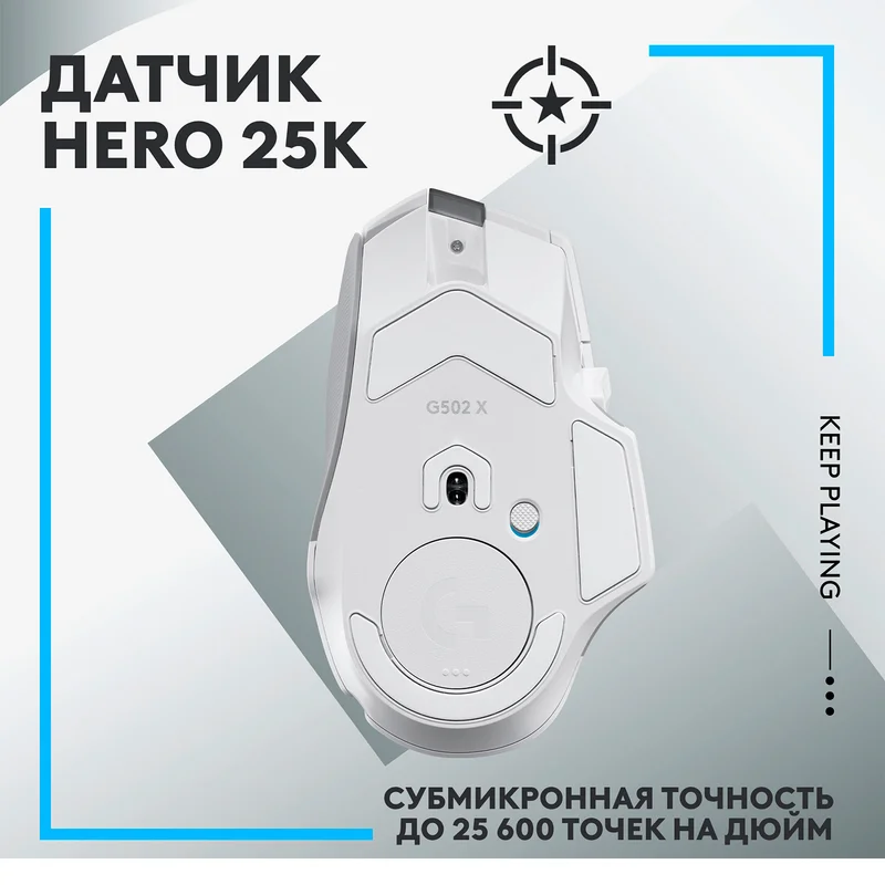 Игровая мышь беспроводная Logitech G502 X, White (910-006189) 5