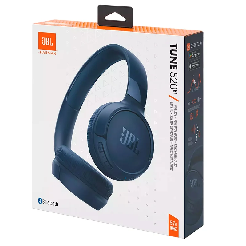 Наушники накладные JBL Bluetooth Tune 520, Blue 11