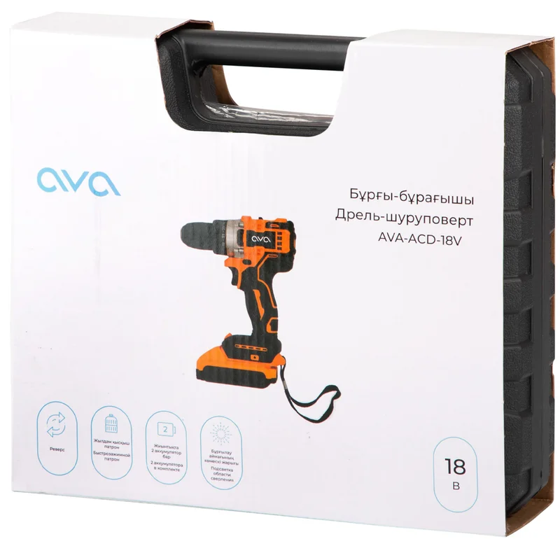 Дрель-шуруповерт AVA ACD-18V аккумуляторная (AVA-ACD-18V) 10