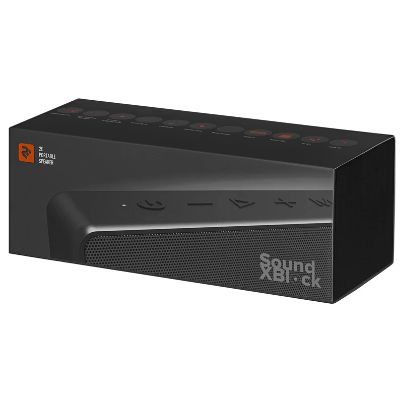 Акустическая система Bluetooth 2E SoundXBlock TWS, Black (2E-BSSXBWBK) 7