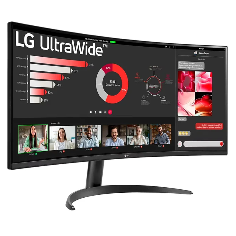 Монитор 34'' LG 34WR50QC UltraWide 3440×1440 21:9 VA 100ГЦ (2HDMI+DP) Curved Black 4