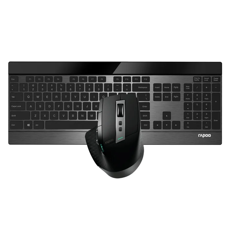 Клавиатура + Мышка беспроводные USB/BT Rapoo 9900M, Black (36880) 2