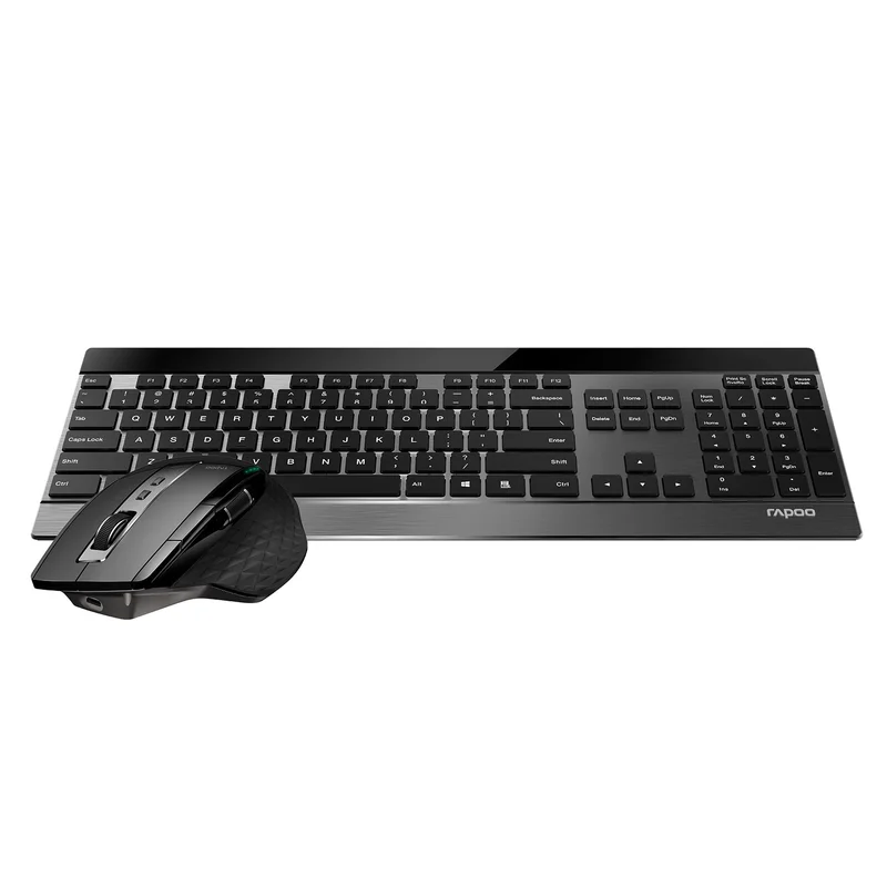 Клавиатура + Мышка беспроводные USB/BT Rapoo 9900M, Black (36880) 4