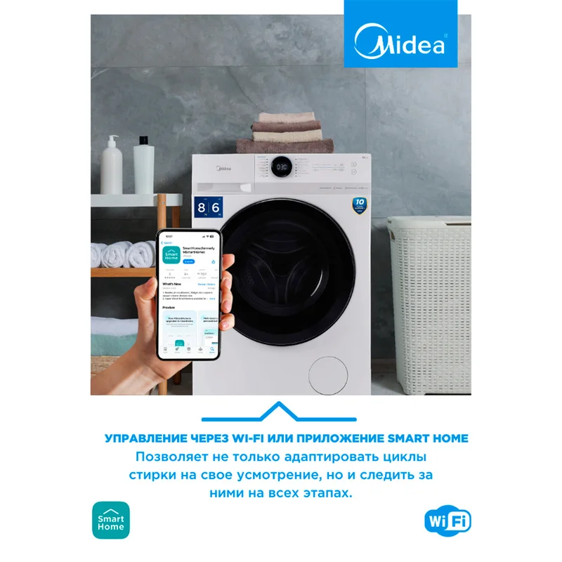 Стиральная машина Midea MF200W90WB 10