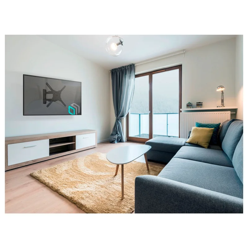 Кронштейн для ТВ 32"-65" наклонно -поворотный, ONKRON, макс 35, (NP40-B) 8