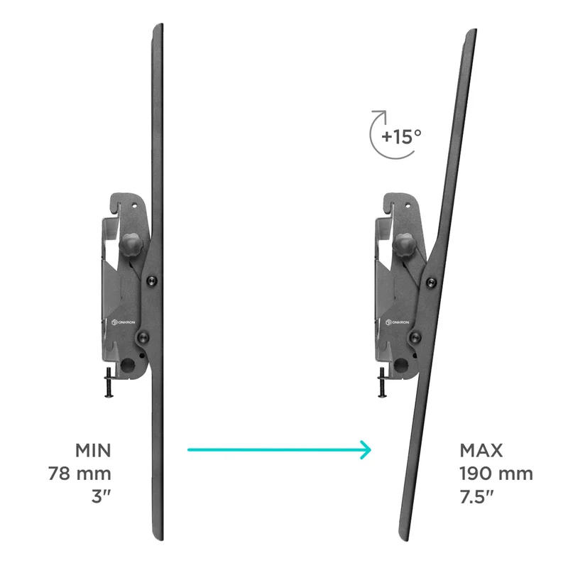 Кронштейн для ТВ 55"-100" наклонный, ONKRON, макс 75, (UT4-B) 4