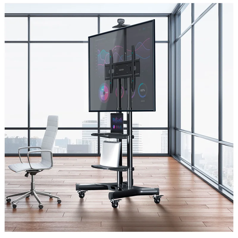 Мобильная стойка для ТВ 50"-86", ONKRON, Black (TS1881-B) 6