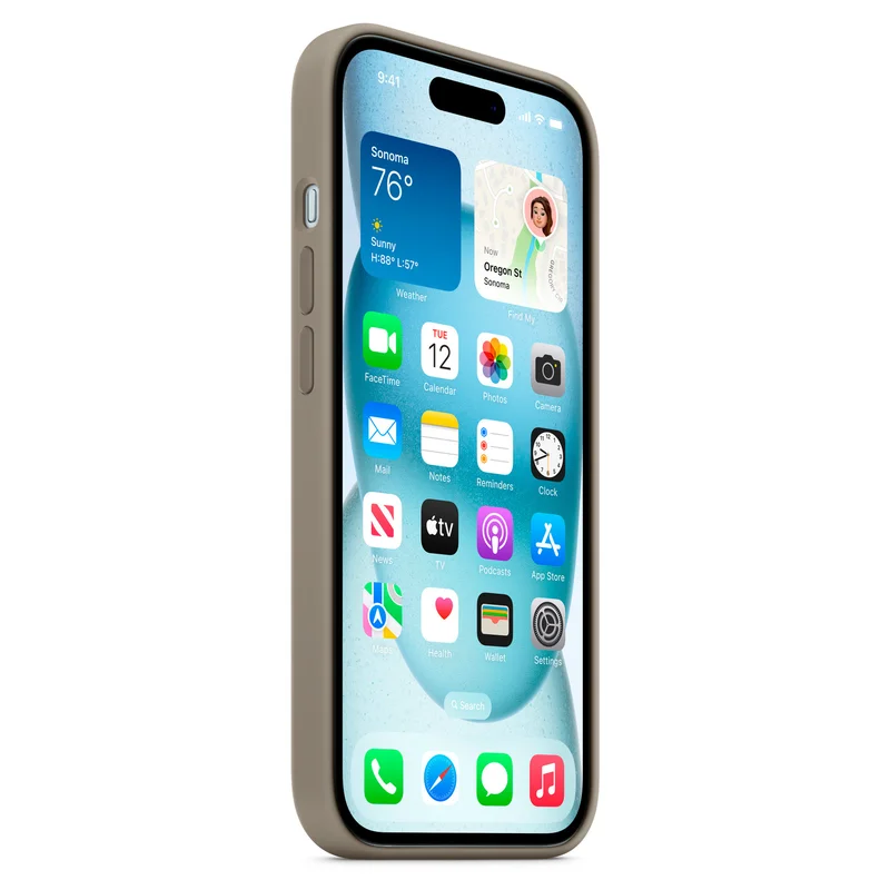 Чехол для iPhone 15, Silicone Case with MagSafe, Clay (MT0Q3ZM/A) 7