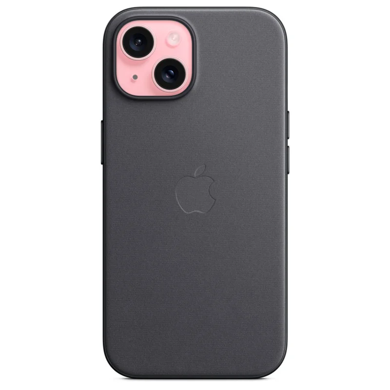 Чехол для iPhone 15 FineWoven Case with MagSafe, Black (MT393ZM/A) 2