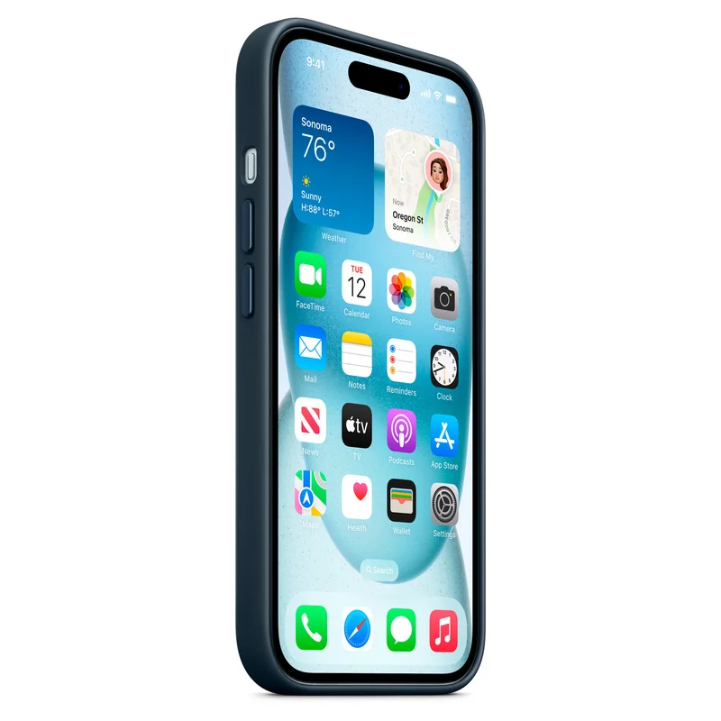 Чехол для iPhone 15 FineWoven Case with MagSafe, Pacific Blue (MT3G3ZM/A) 7