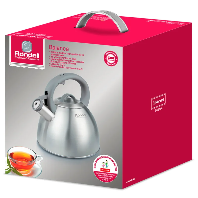 Чайник со свистком 3л Balance Rondell RDS-434 5