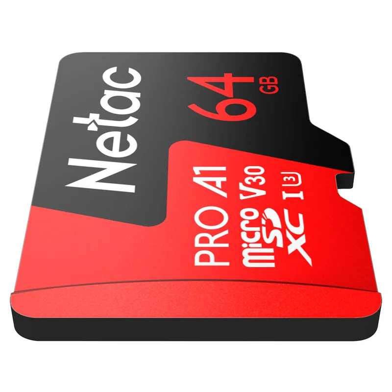 Карта памяти MicroSD 64GB Netac P500 Extreme Pro 100MB/s Class 10, + SD Adapter 4