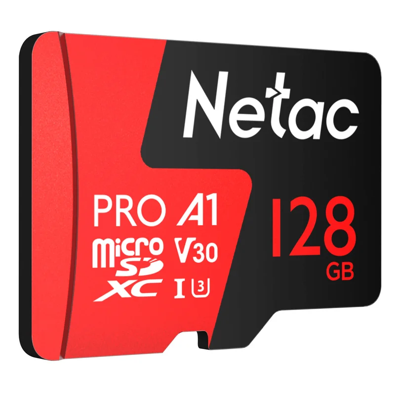 Карта памяти MicroSD 128GB Netac P500 Extreme Pro 100MB/s Class 10, + SD Adapter 2