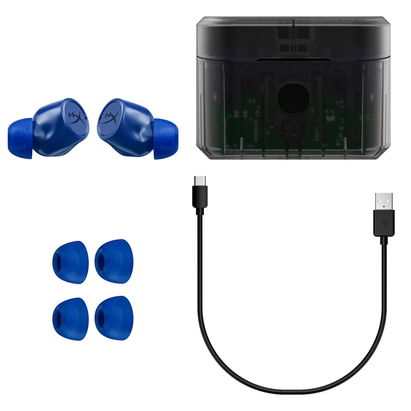 Игровая гарнитура беспроводная TWS HyperX Cirro Buds Pro, Black/Blue (727A6AA) 5