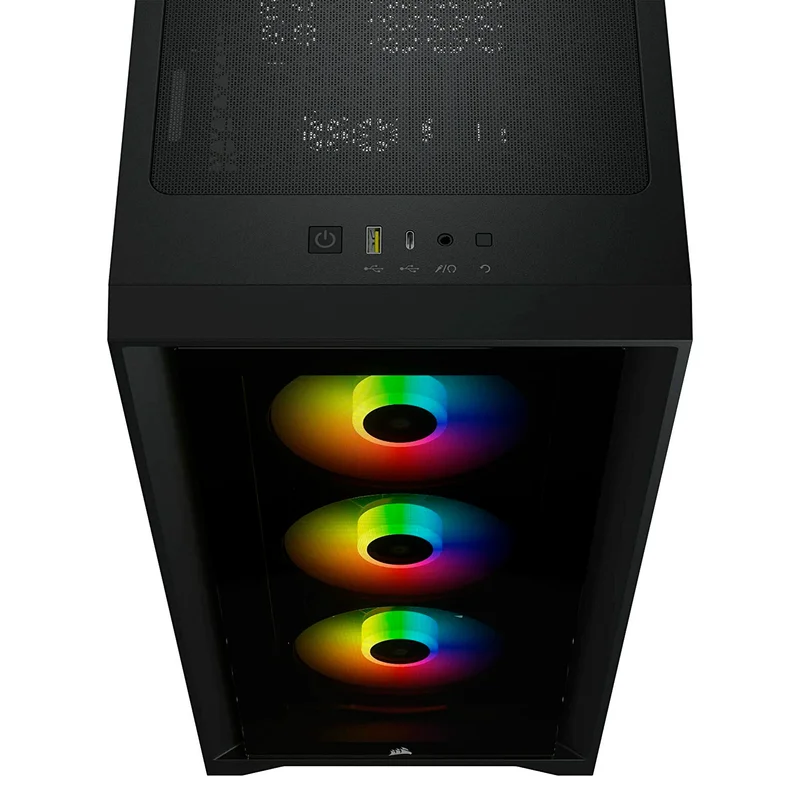 ПК корпус Corsair iCUE 4000X RGB MidTower, window, Black EATX (CC-9011204-WW) 3