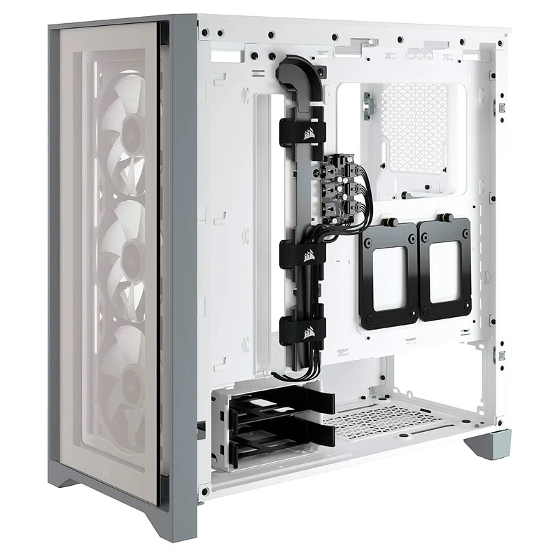 ПК корпус Corsair iCUE 4000X RGB MidTower, window, White EATX (CC-9011205-WW) 4