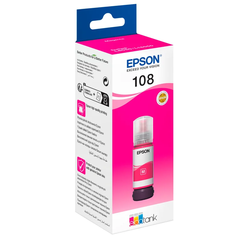 Картридж Epson 108 EcoTank Magenta (Для L8050/18050) СНПЧ 2