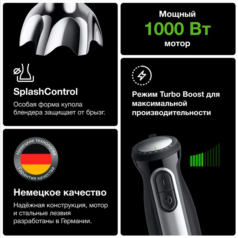Блендер погружной Braun MultiQuick 5 Pro MQ-55307MBK 3