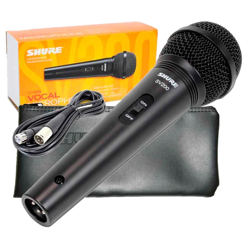 Микрофон динамический SHURE SV200-A вокальный (XLR-XLR), черный 2