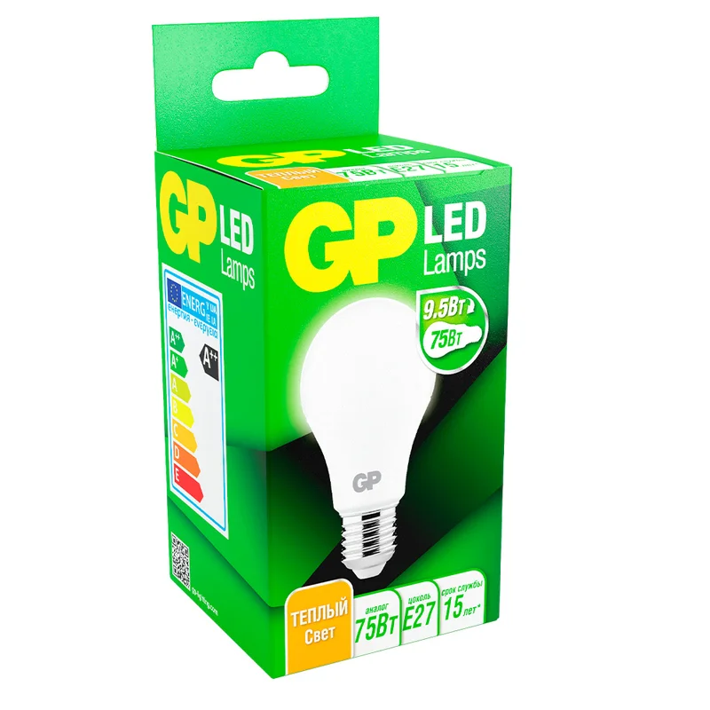 Светодиодная лампа GP 9,5W 2700К 1055lm E27 Тёплый 2