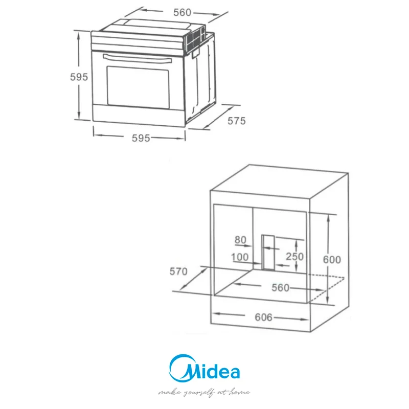 Встраиваемая духовка Midea MO78100C GB 2