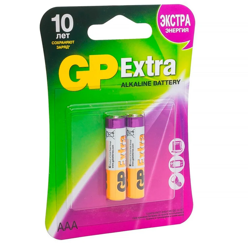 Батарейка AAA 2 шт GP Extra 3