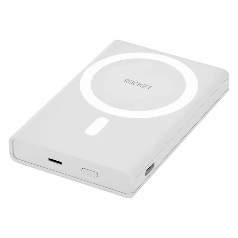 Внешний аккумулятор ROCKET HOLD, PD20W 5000mAh, MagSafe, light grey (RPB503LG5000-CLM) 5