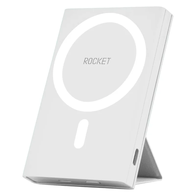 Внешний аккумулятор ROCKET HOLD, PD20W 5000mAh, MagSafe, light grey (RPB503LG5000-CLM) 9