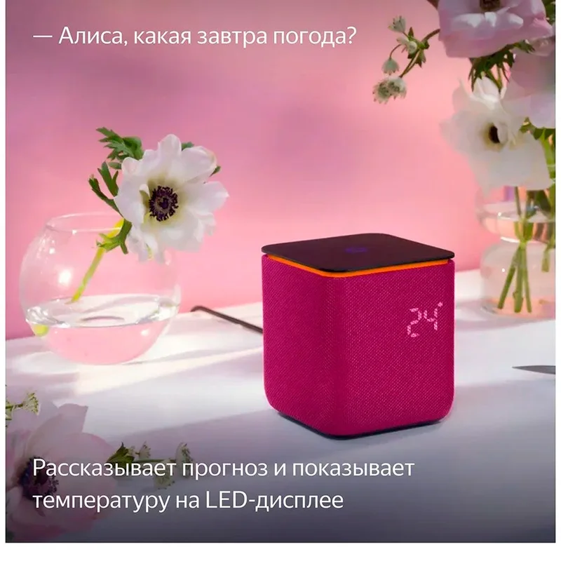 Умная колонка Яндекс Станция Миди, Малиновый (YNDX-00054PNK) 10