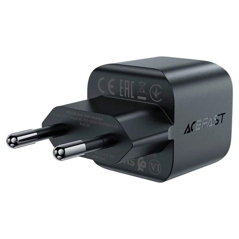 Адаптер питания ACEFAST, 1*USB-C, mini PD30W GaN, black (A77bk - ACEFAST) 2
