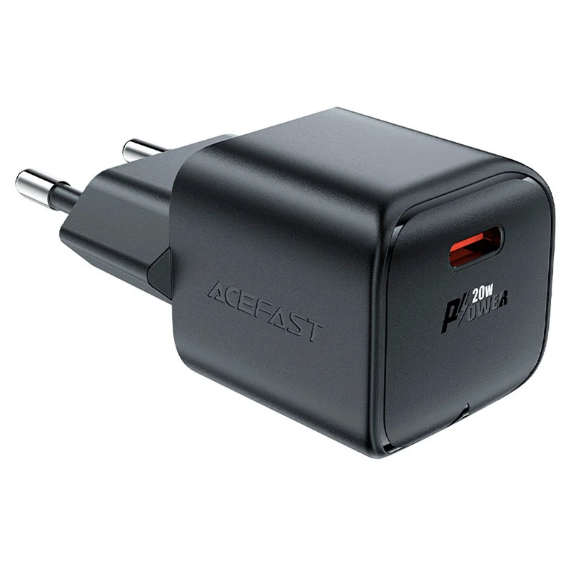 Адаптер питания ACEFAST, 1*USB-C, mini PD20W GaN, black (A73bk - ACEFAST) 3