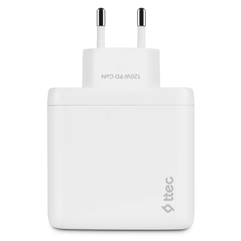 Адаптер питания ttec Trio GAN 120W PD 2 USB-C+USB-A, white (2SCG04B) 3