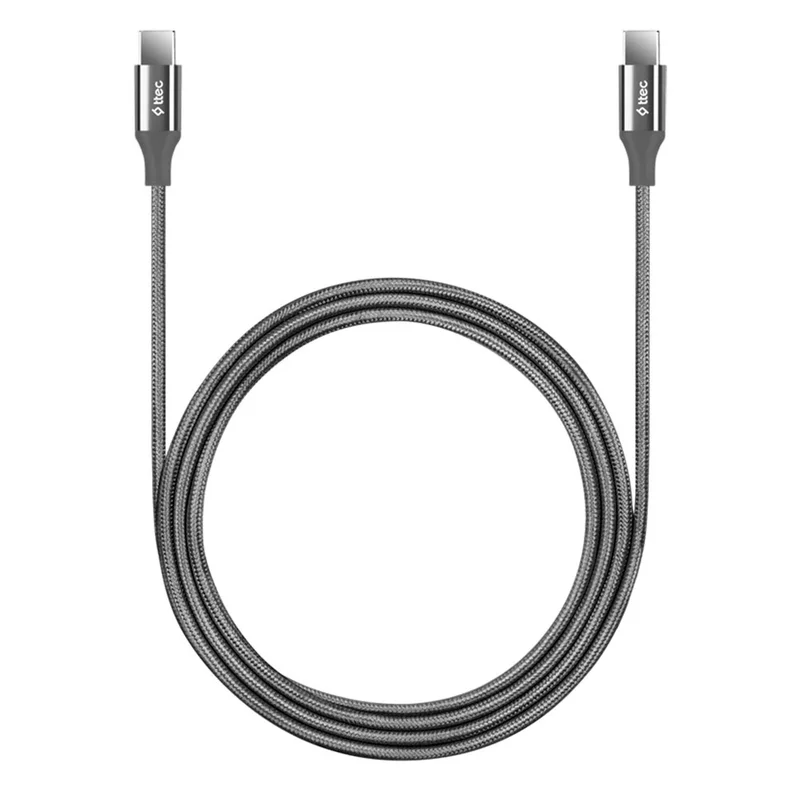 Кабель ttec AlumiCable 100W ,Type-C - Type-C ,fast Charge Cable, Space Grey,150cm  (2DK53UG) 2