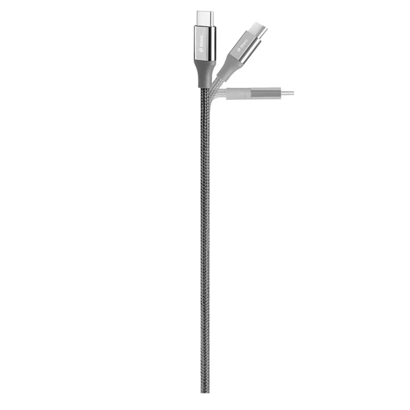 Кабель ttec AlumiCable 100W ,Type-C - Type-C ,fast Charge Cable, Space Grey,150cm  (2DK53UG) 3