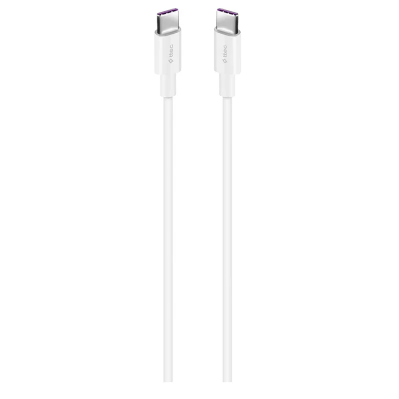Кабель ttec Type-C - Type-C  65W Fast Charge Cable, White,200cm (2DK45B)