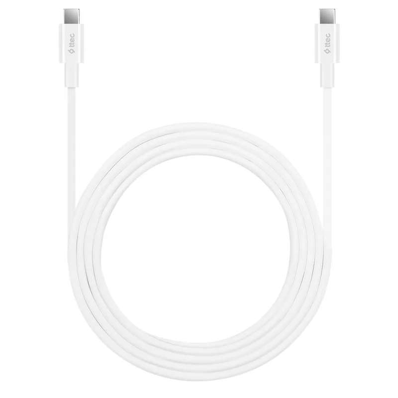 Кабель ttec Type-C - Type-C  65W Fast Charge Cable, White,200cm (2DK45B) 2