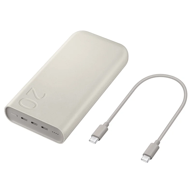 Внешний аккумулятор Samsung, 20000Mah, 45W Fast charge, PD, beige (EB-P4520XUEGRU) 6