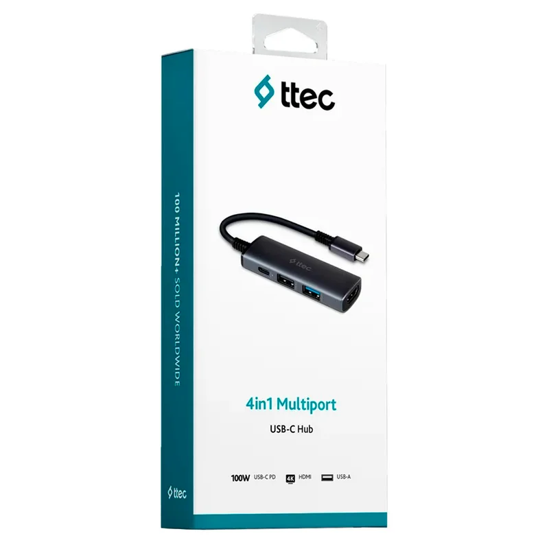 Адаптер ttec USB-C 4 in 1 Multiport (2US01) 5