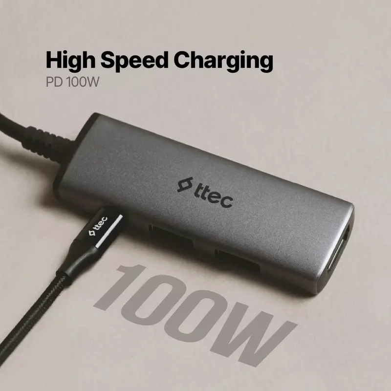 Адаптер ttec USB-C 4 in 1 Multiport (2US01) 8
