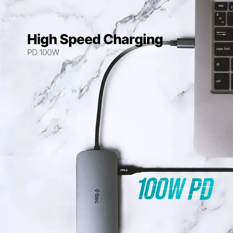 Адаптер ttec USB-C 8 in 1 Multiport (2US03) 7