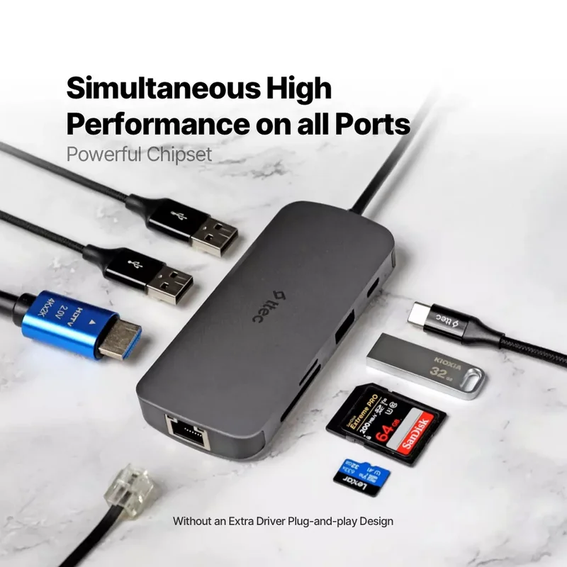 Адаптер ttec USB-C 8 in 1 Multiport (2US03) 9