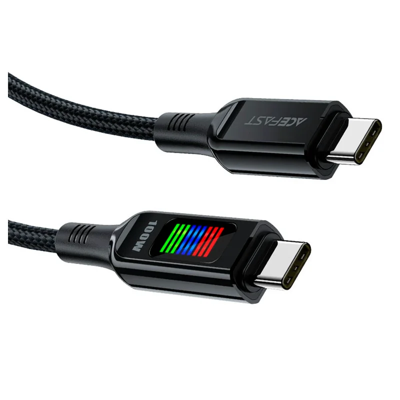 Кабель ACEFAST, Type-C to Type-C, плетеный, black (AFC703BK) 3