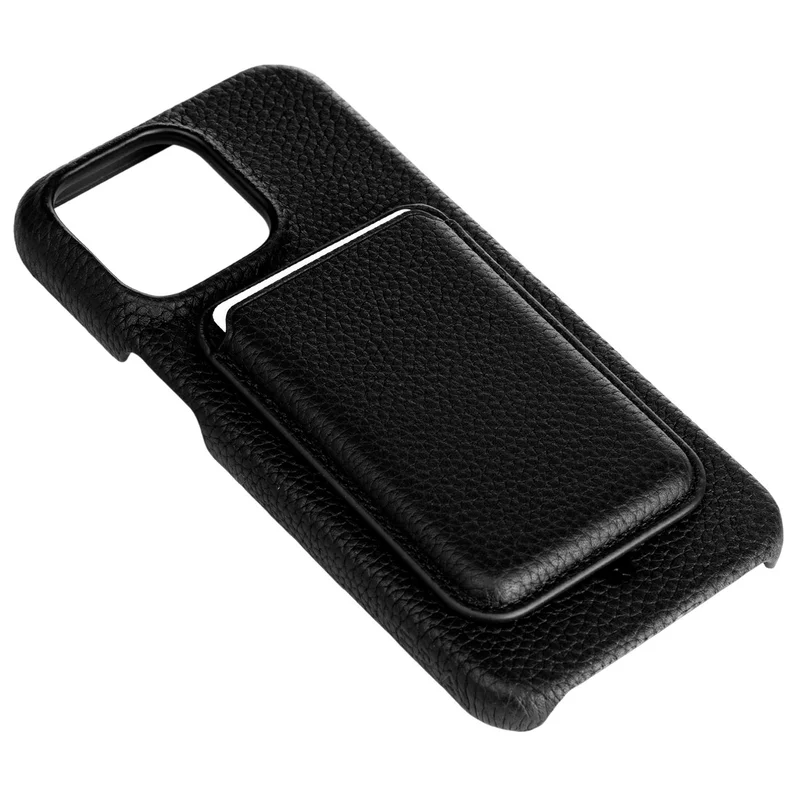 Чехол для iPhone 15 Pro Max, iLera NAPA leather Case 1.0, Black (iLNAPA15PMb) 3