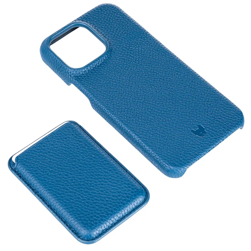 Чехол для  iPhone 15 Pro Max, iLera NAPA leather Case 1.0, Deep Blue (iLNAPA15PRdb) 2