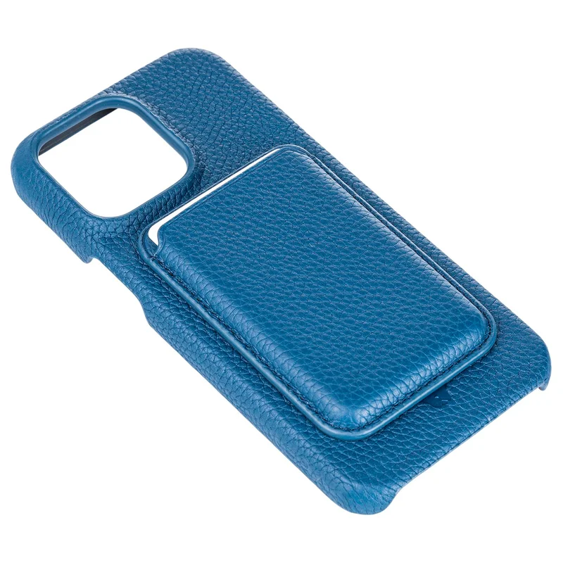 Чехол для  iPhone 15 Pro Max, iLera NAPA leather Case 1.0, Deep Blue (iLNAPA15PRdb) 3