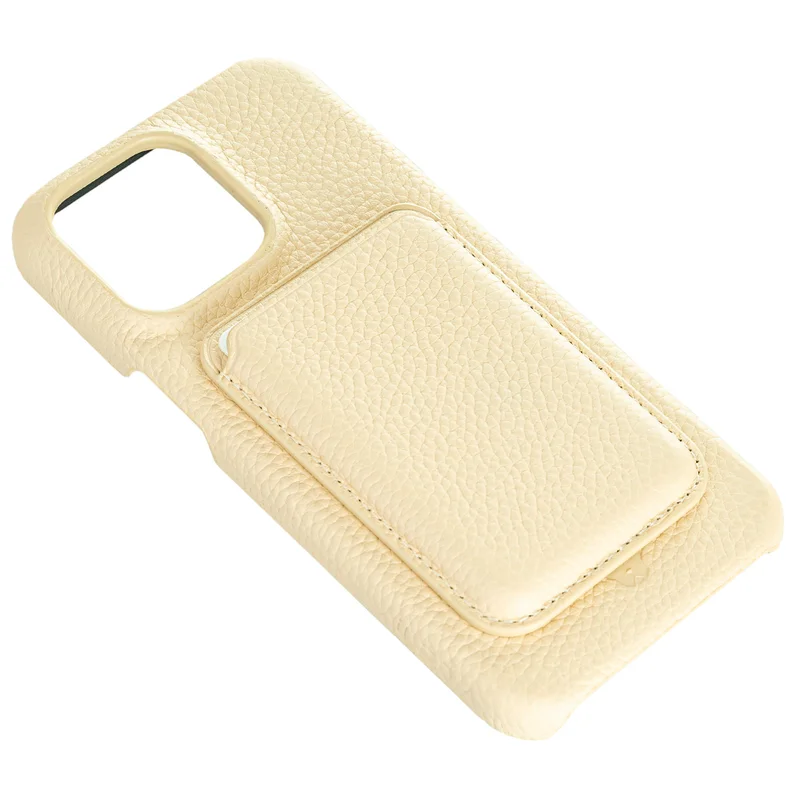 Чехол для  iPhone 15 Pro Max, iLera NAPA leather Case 1.0, Lady Beige (iLNAPA15PMld) 3